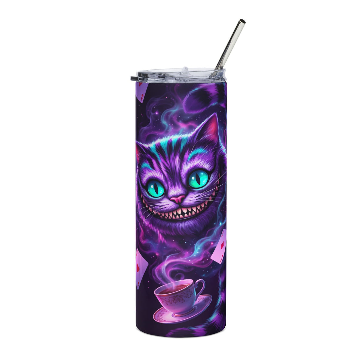 Neon Cheshire Cat 20oz Stainless Steel Tumbler