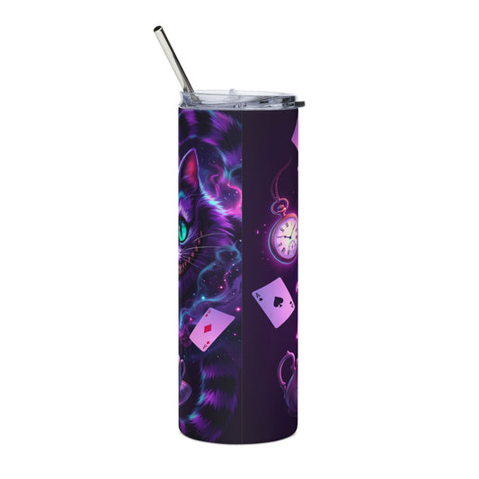 Neon Cheshire Cat 20oz Stainless Steel Tumbler