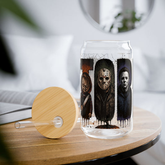 Horror Icons 16oz Sipper Glass