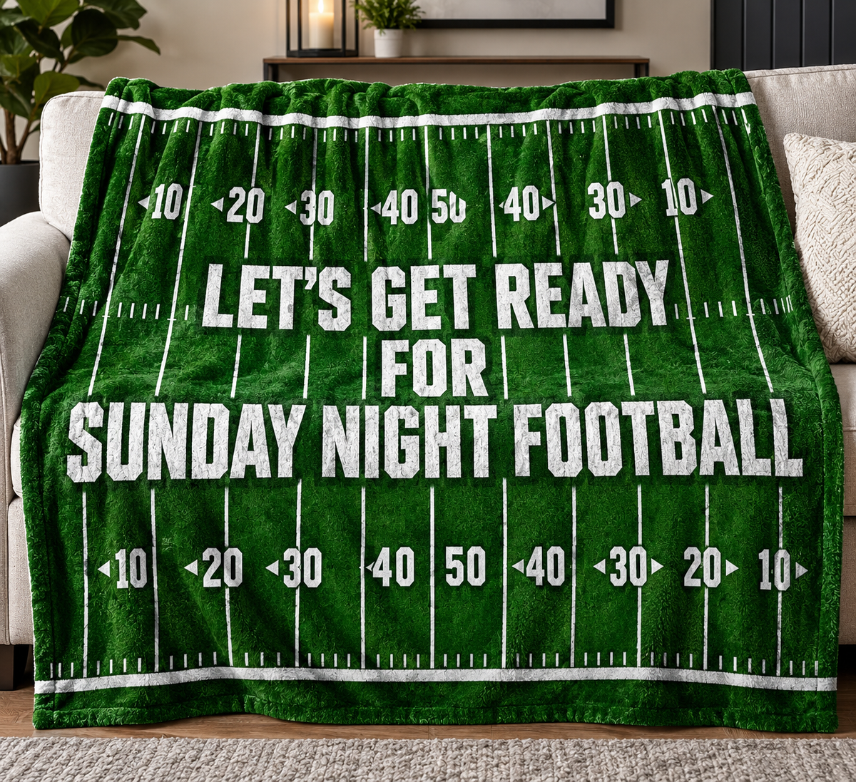 Football Field Sherpa Blanket