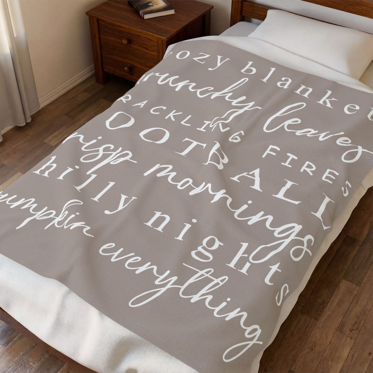 Autumn Cozy Velveteen Plush Blanket