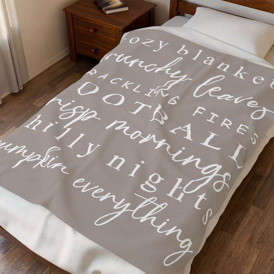Autumn Cozy Velveteen Plush Blanket