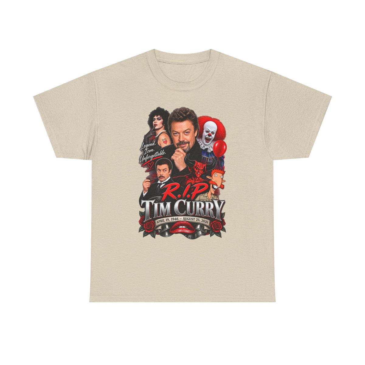 Tim Curry Collage Tribute Tee