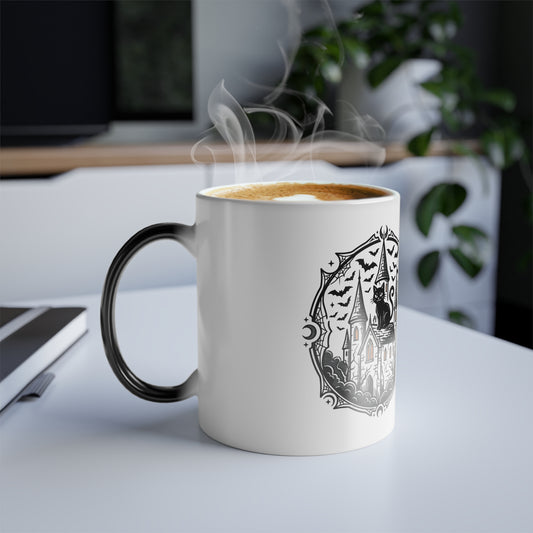 Gothic Castle Nightscape 11oz Color Morphing Mug