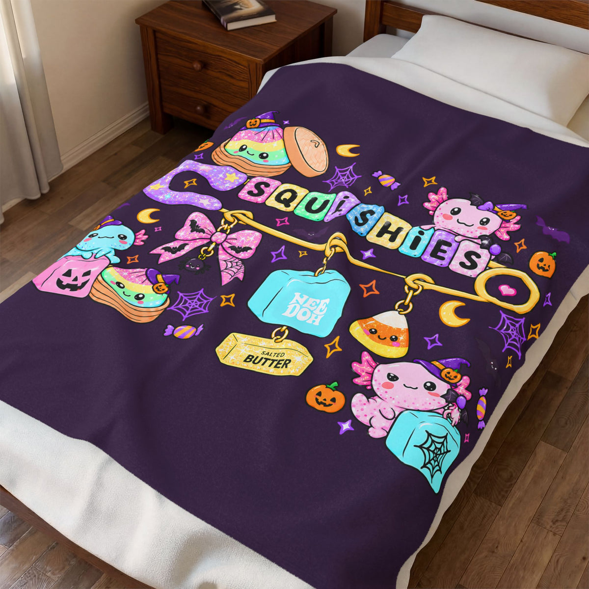 Halloween Squishies Velveteen Plush Blanket