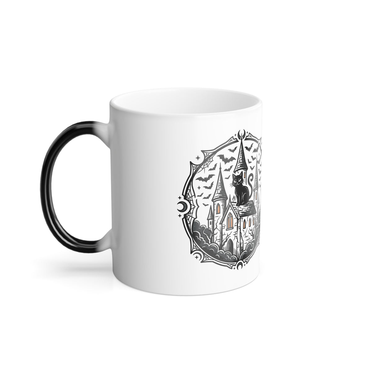 Gothic Castle Nightscape 11oz Color Morphing Mug
