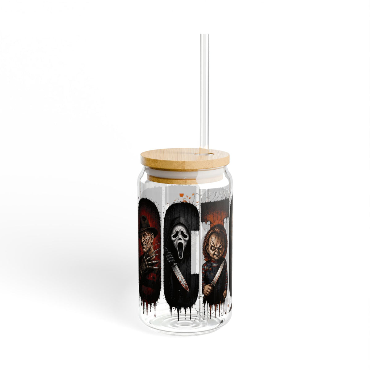 Horror Icons 16oz Sipper Glass