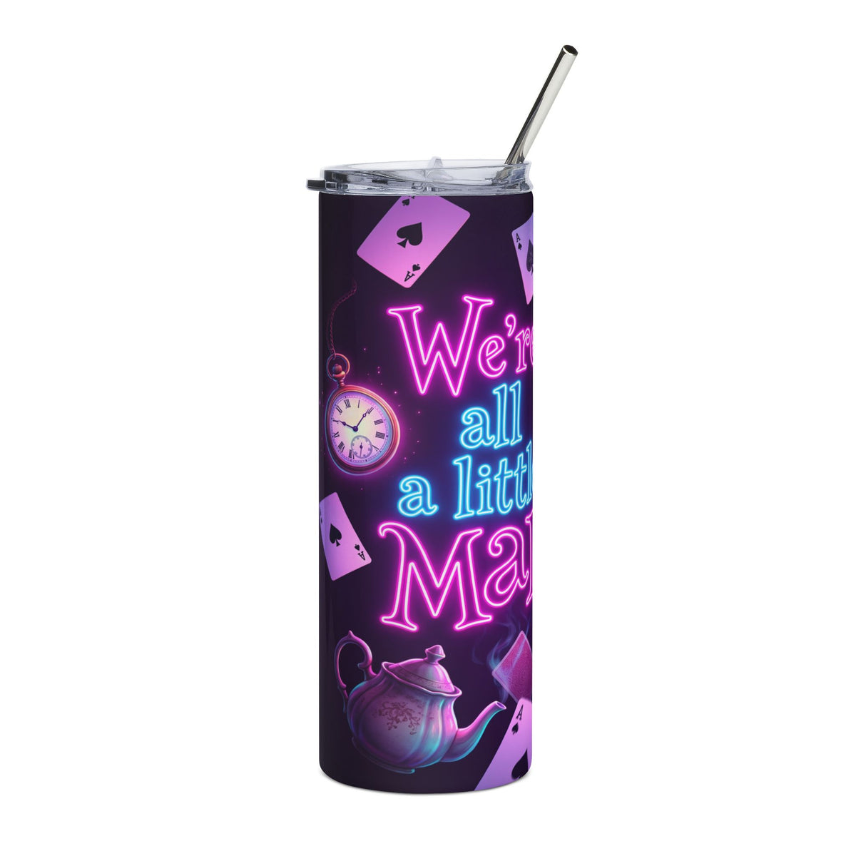 Neon Cheshire Cat 20oz Stainless Steel Tumbler