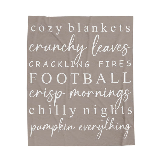 Autumn Cozy Velveteen Plush Blanket