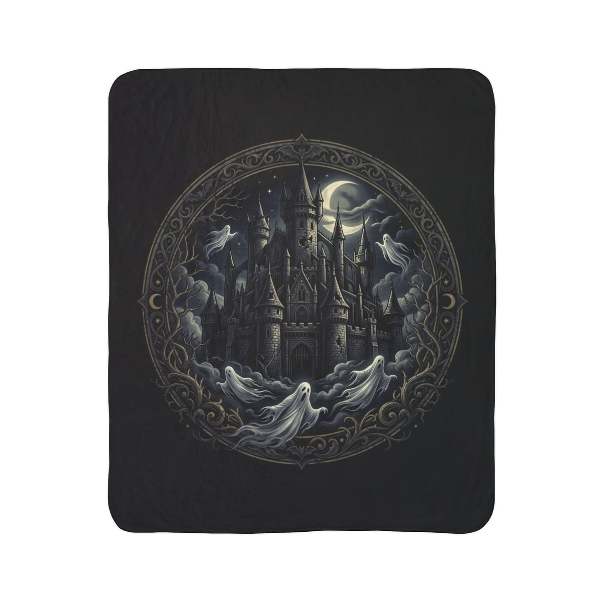 Spooky Fleece Sherpa Blanket