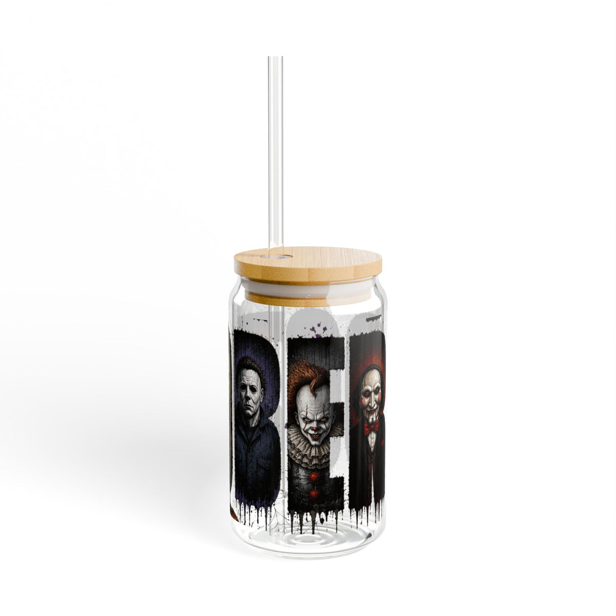Horror Icons 16oz Sipper Glass